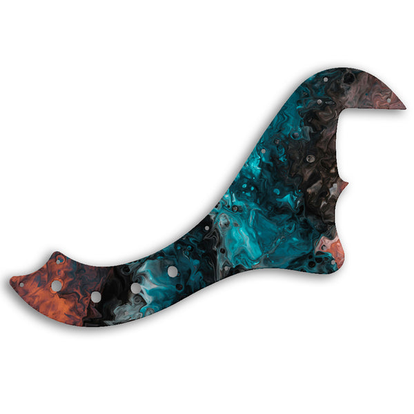 Fender SQUIER BY FENDER DELUXE DIMENSION BASS IV Custom Pickguard Scratchplate SWIRL Design