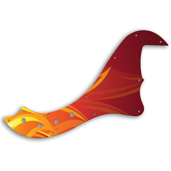 Fender SQUIER BY FENDER DELUXE DIMENSION BASS V Custom Pickguard Scratchplate Fire Design