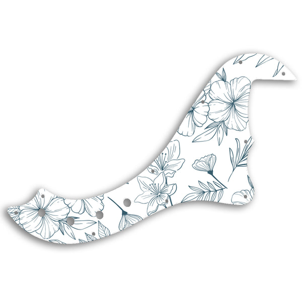 Fender SQUIER BY FENDER DELUXE DIMENSION BASS V Custom Pickguard Scratchplate Floral Design