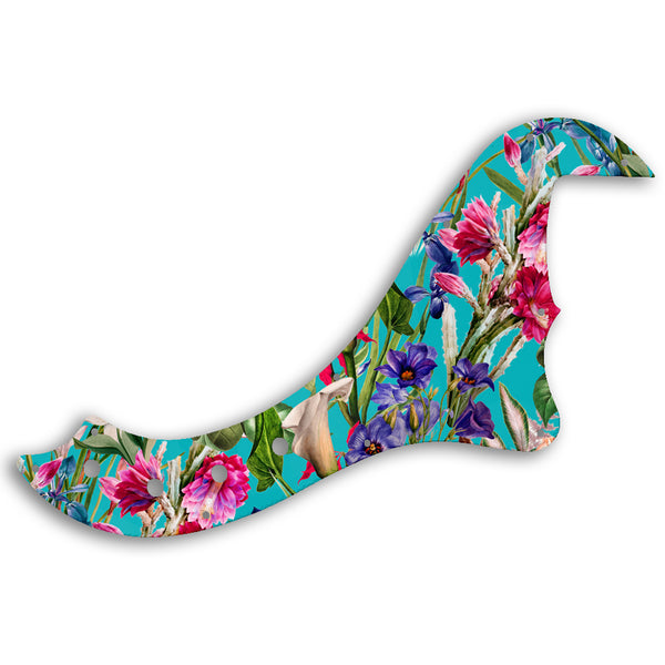 Fender SQUIER BY FENDER DELUXE DIMENSION BASS V Custom Pickguard Scratchplate FLOWERS Design