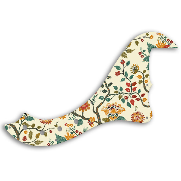 Fender SQUIER BY FENDER DELUXE DIMENSION BASS V Custom Pickguard Scratchplate INDIAN_FLORAL Design