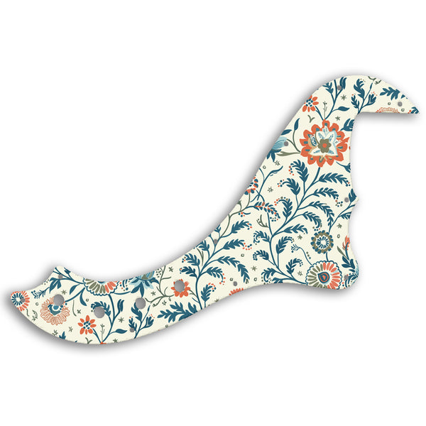 Fender SQUIER BY FENDER DELUXE DIMENSION BASS V Custom Pickguard Scratchplate INDIAN_FLORAL Design