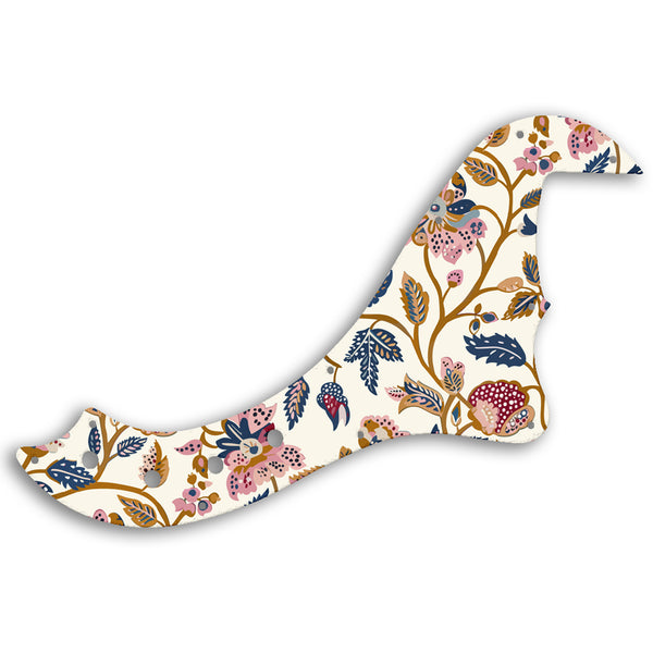 Fender SQUIER BY FENDER DELUXE DIMENSION BASS V Custom Pickguard Scratchplate INDIAN_FLORAL Design