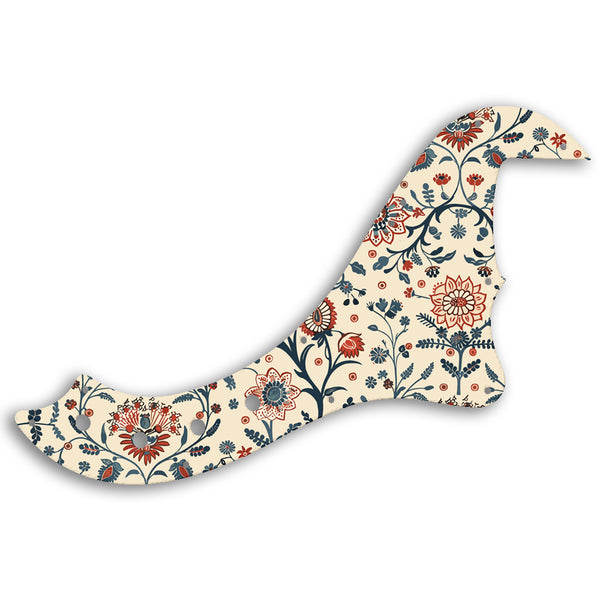 Fender SQUIER BY FENDER DELUXE DIMENSION BASS V Custom Pickguard Scratchplate INDIAN_FLORAL Design