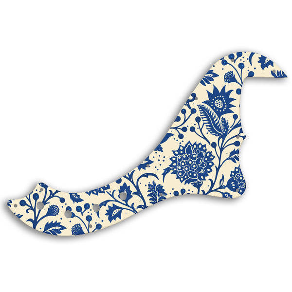 Fender SQUIER BY FENDER DELUXE DIMENSION BASS V Custom Pickguard Scratchplate INDIAN_FLORAL Design