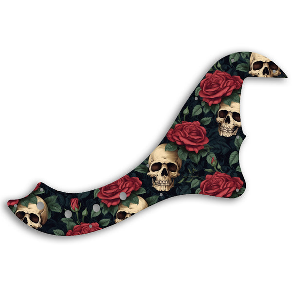 Fender SQUIER BY FENDER DELUXE DIMENSION BASS V Custom Pickguard Scratchplate SKULL Design