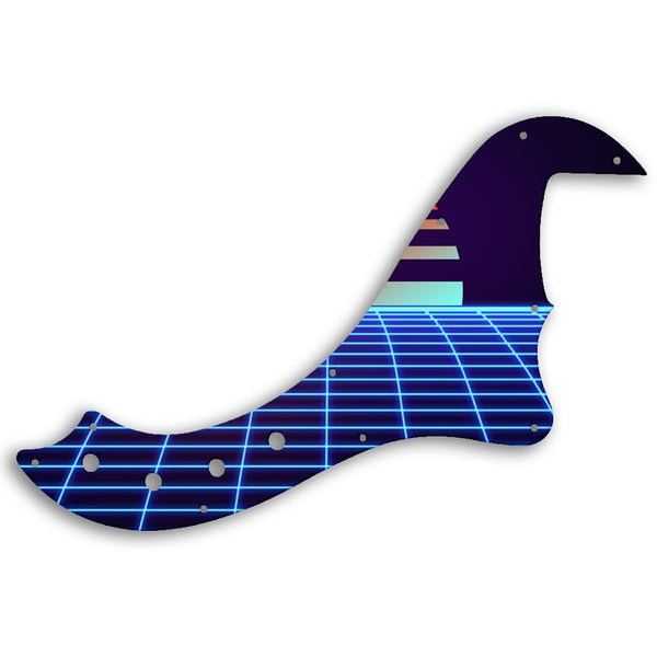 Fender SQUIER BY FENDER DELUXE DIMENSION BASS V Custom Pickguard Scratchplate TRON Design