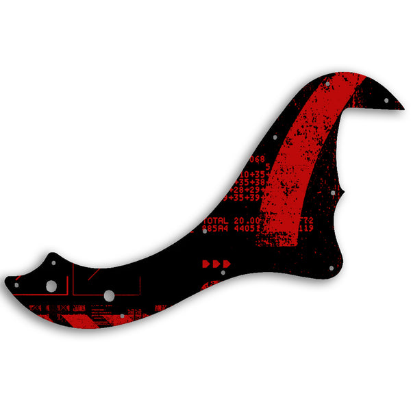 Fender STANDARD DIMENSION BASS V Custom Pickguard Scratchplate ABSTRACT Design