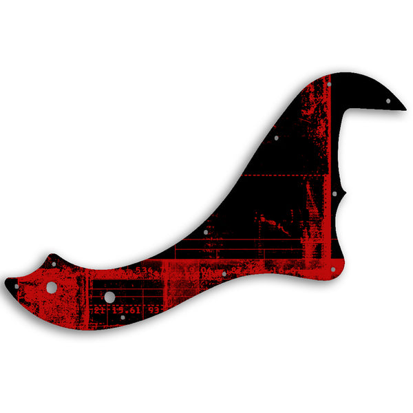 Fender STANDARD DIMENSION BASS V Custom Pickguard Scratchplate ABSTRACT Design