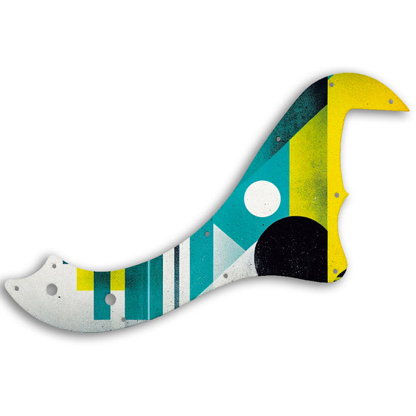 Fender STANDARD DIMENSION BASS V Custom Pickguard Scratchplate ABSTRACT Design