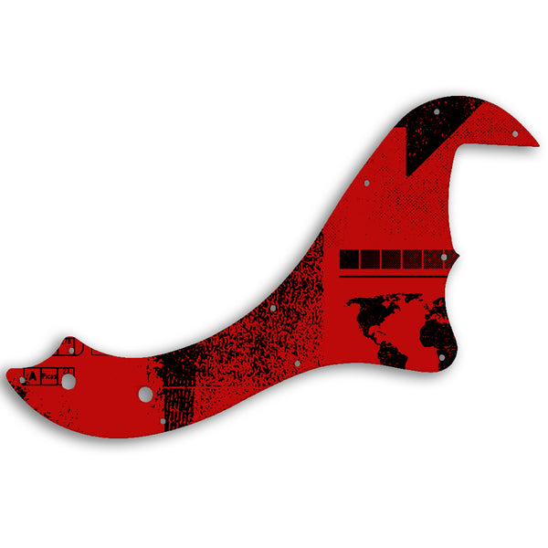 Fender STANDARD DIMENSION BASS V Custom Pickguard Scratchplate ABSTRACT Design