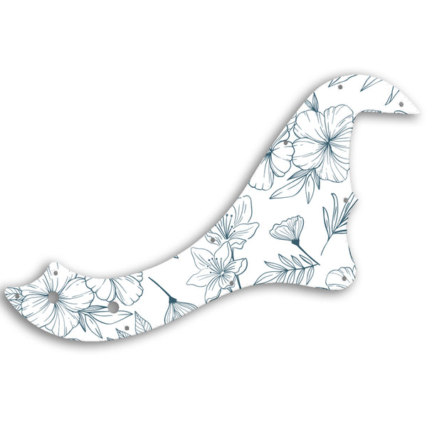 Fender STANDARD DIMENSION BASS V Custom Pickguard Scratchplate Floral Design