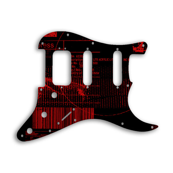 Fender Stratocaster American Deluxe HSS Custom Pickguard Scratchplate ABSTRACT Design