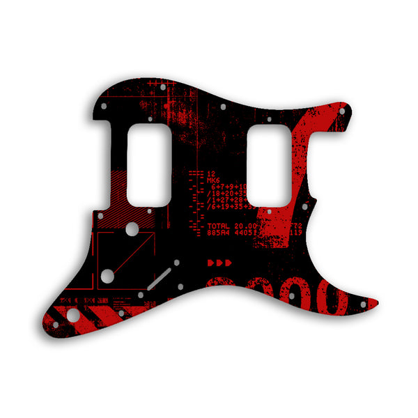 Fender Stratocaster Big Apple / USA Double Fat Custom Pickguard Scratchplate ABSTRACT Design