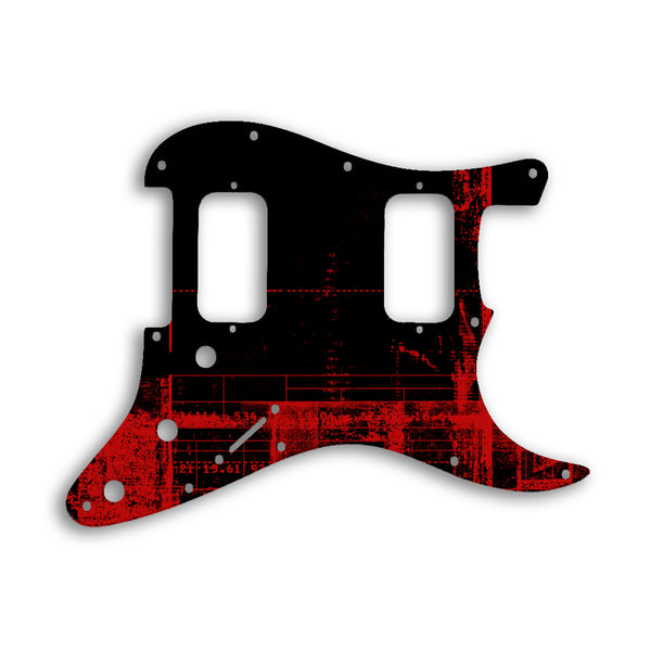 Fender Stratocaster Big Apple / USA Double Fat Custom Pickguard Scratchplate ABSTRACT Design