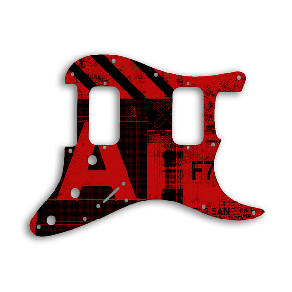 Fender Stratocaster Big Apple / USA Double Fat Custom Pickguard Scratchplate ABSTRACT Design