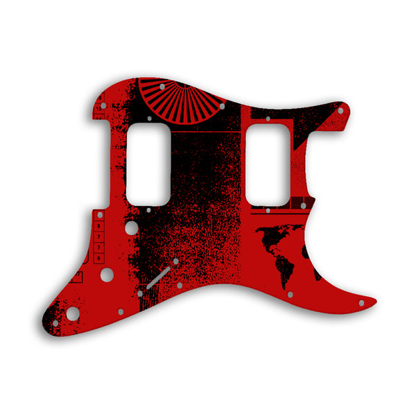 Fender Stratocaster Big Apple / USA Double Fat Custom Pickguard Scratchplate ABSTRACT Design