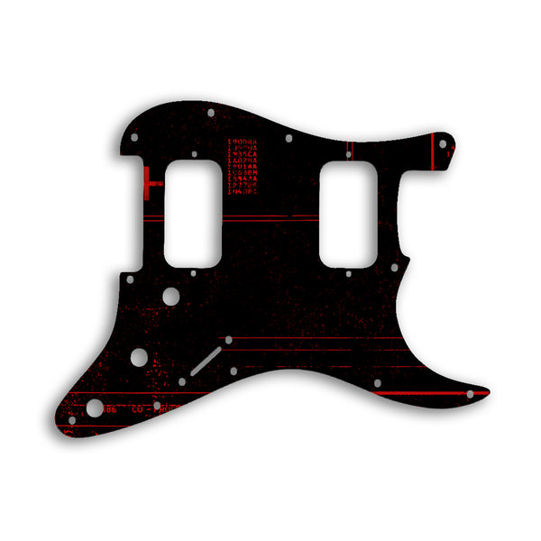 Fender Stratocaster Big Apple / USA Double Fat Custom Pickguard Scratchplate ABSTRACT Design