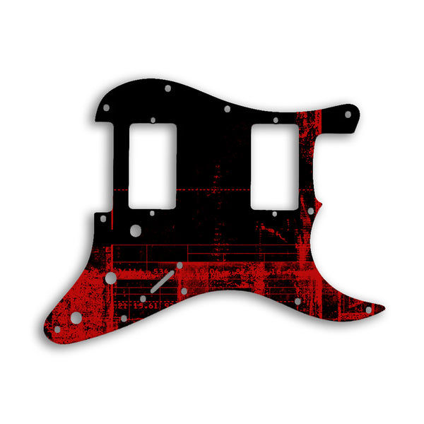 Fender Stratocaster Blacktop Series 2 Humbuckers HH Custom Pickguard Scratchplate ABSTRACT Design