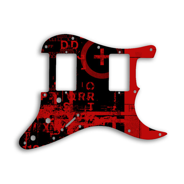 Fender Stratocaster Blacktop Series 2 Humbuckers HH Custom Pickguard Scratchplate ABSTRACT Design