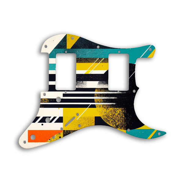 Fender Stratocaster Blacktop Series 2 Humbuckers HH Custom Pickguard Scratchplate ABSTRACT Design