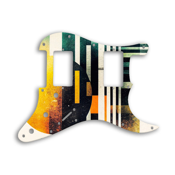 Fender Stratocaster Blacktop Series 2 Humbuckers HH Custom Pickguard Scratchplate ABSTRACT Design