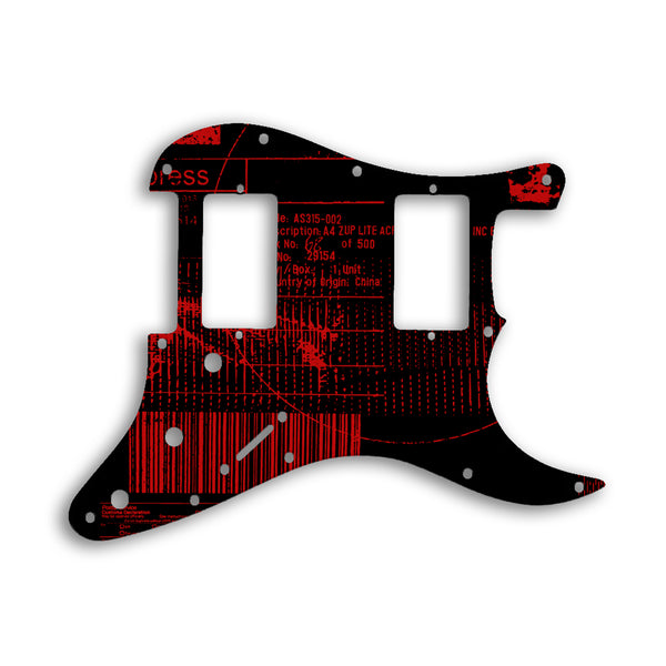 Fender Stratocaster Blacktop Series 2 Humbuckers HH Custom Pickguard Scratchplate ABSTRACT Design