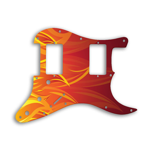 Fender Stratocaster Blacktop Series 2 Humbuckers HH Custom Pickguard Scratchplate Fire Design