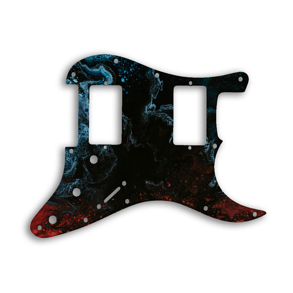 Fender Stratocaster Blacktop Series 2 Humbuckers HH Custom Pickguard Scratchplate SWIRL Design