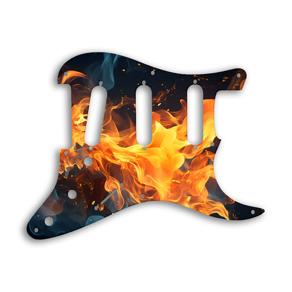 Fender Stratocaster Eric Johnson/Eric Clapton/Stevie Ray Vaughan Sig Custom Pickguard Scratchplate Fire Design