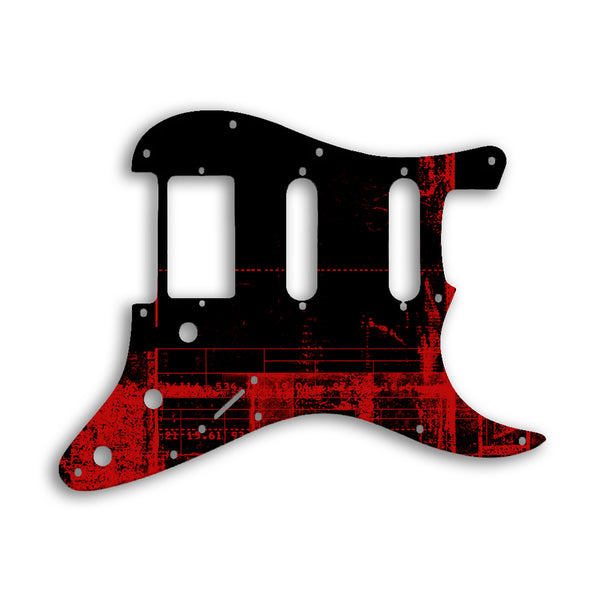 Fender Stratocaster Humbucker / Single Coil / Single Coil Custom Pickguard Scratchplate ABSTRACT Design