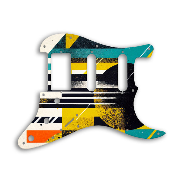 Fender Stratocaster Humbucker / Single Coil / Single Coil Custom Pickguard Scratchplate ABSTRACT Design