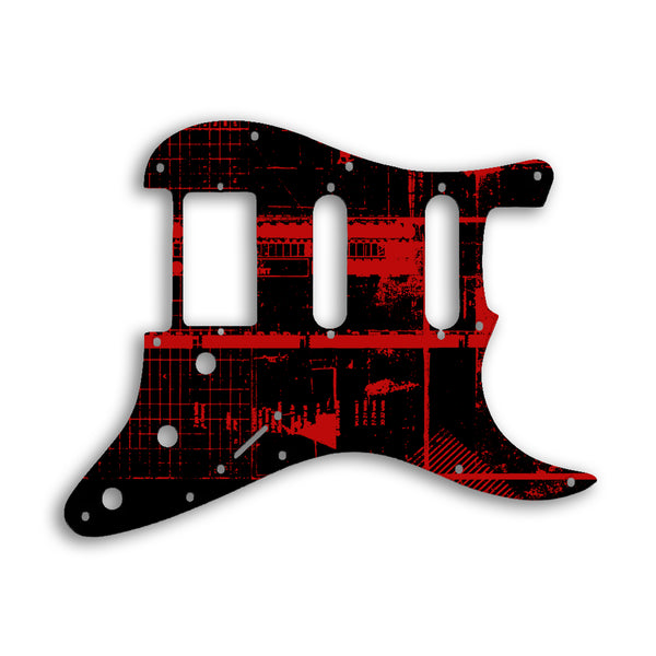 Fender Stratocaster Humbucker / Single Coil / Single Coil Custom Pickguard Scratchplate ABSTRACT Design