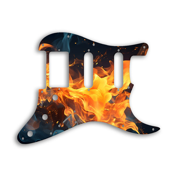 Fender Stratocaster Humbucker / Single Coil / Single Coil Custom Pickguard Scratchplate Fire Design