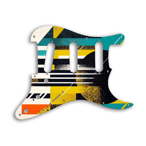 Fender Stratocaster Old Style 11 Hole ('62) Custom Pickguard Scratchplate ABSTRACT Design