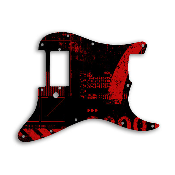 Fender Stratocaster H One Humbucker Only Custom Pickguard Scratchplate ABSTRACT Design