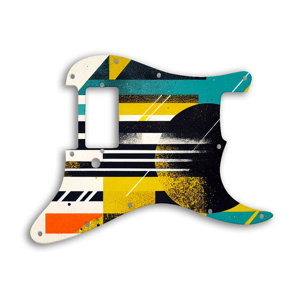 Fender Stratocaster H One Humbucker Only Custom Pickguard Scratchplate ABSTRACT Design