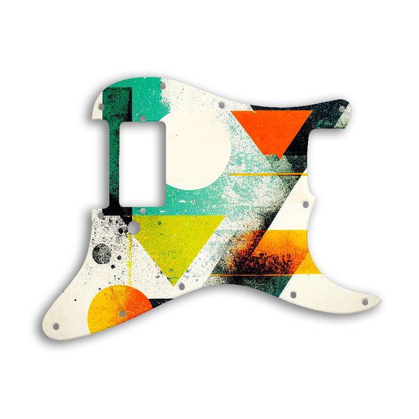 Fender Stratocaster H One Humbucker Only Custom Pickguard Scratchplate ABSTRACT Design