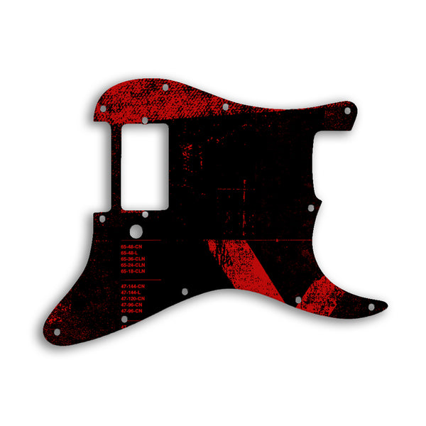 Fender Stratocaster H One Humbucker Only Custom Pickguard Scratchplate ABSTRACT Design