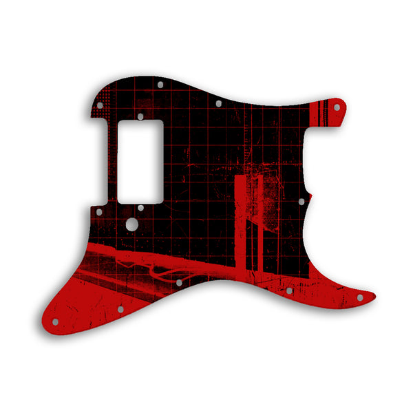 Fender Stratocaster H One Humbucker Only Custom Pickguard Scratchplate ABSTRACT Design