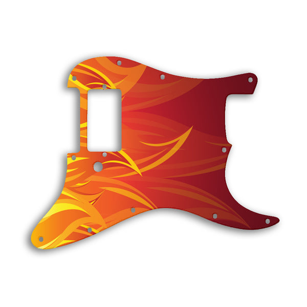 Fender Stratocaster H One Humbucker Only Custom Pickguard Scratchplate Fire Design