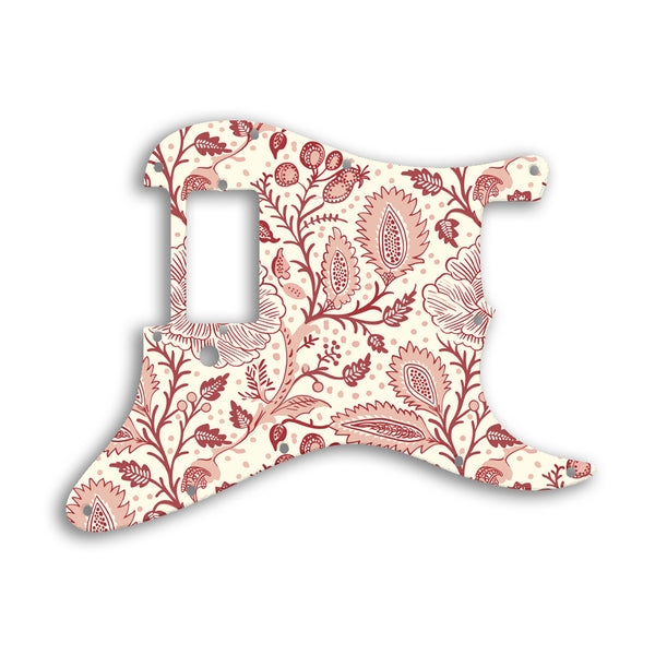 Fender Stratocaster H One Humbucker Only Custom Pickguard Scratchplate INDIAN_FLORAL Design