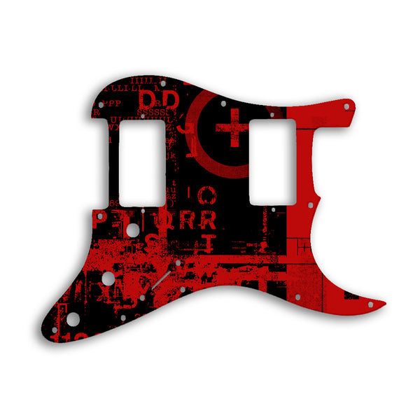 Fender Stratocaster HH Two Humbuckers Custom Pickguard Scratchplate ABSTRACT Design