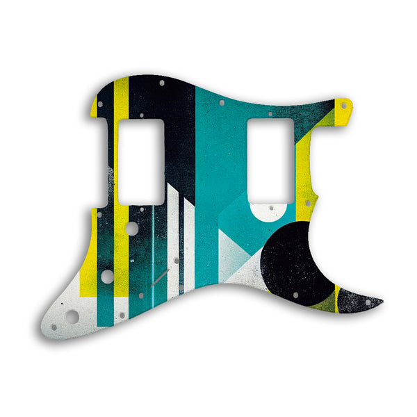 Fender Stratocaster HH Two Humbuckers Custom Pickguard Scratchplate ABSTRACT Design