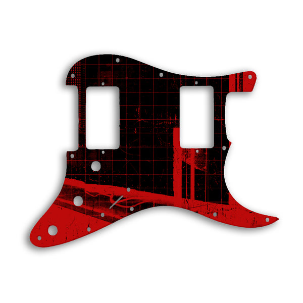 Fender Stratocaster HH Two Humbuckers Custom Pickguard Scratchplate ABSTRACT Design