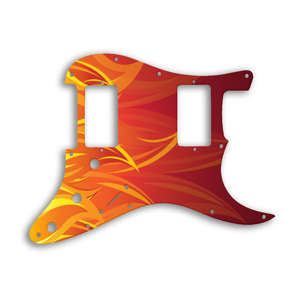 Fender Stratocaster HH Two Humbuckers Custom Pickguard Scratchplate Fire Design