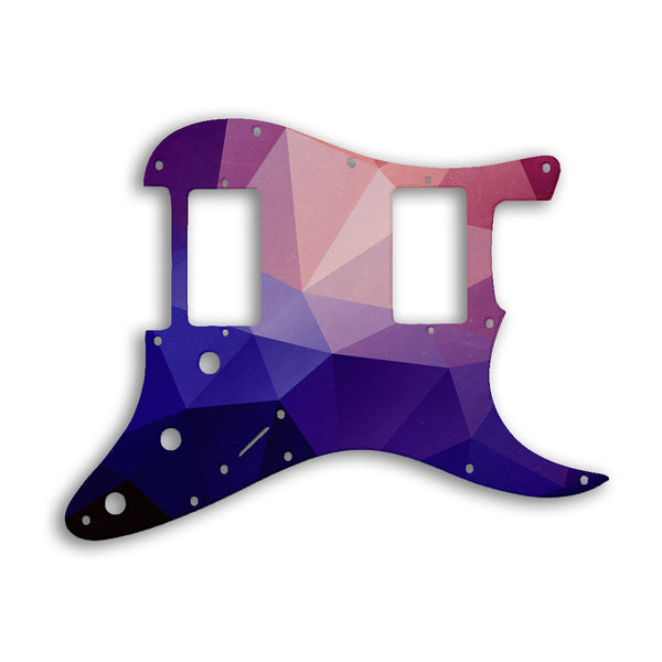 Fender Stratocaster HH Two Humbuckers Custom Pickguard Scratchplate POLYGON Design