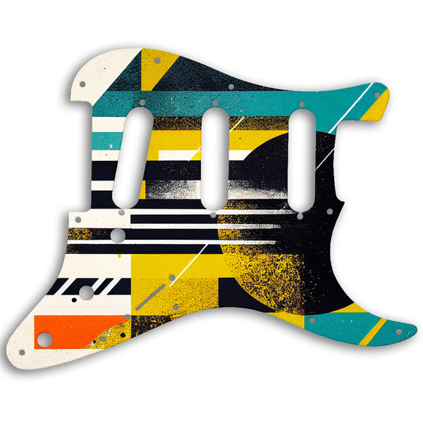 Fender Stratocaster USA Standard And Mexican Custom Pickguard Scratchplate ABSTRACT Design