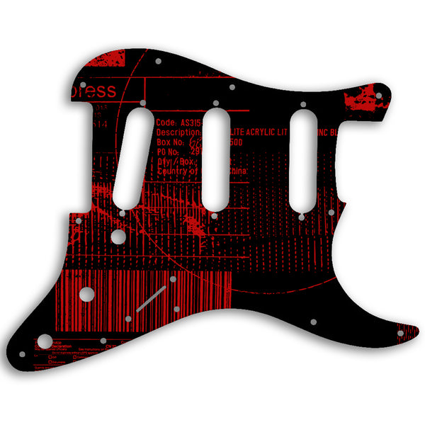 Fender Stratocaster USA Standard And Mexican Custom Pickguard Scratchplate ABSTRACT Design