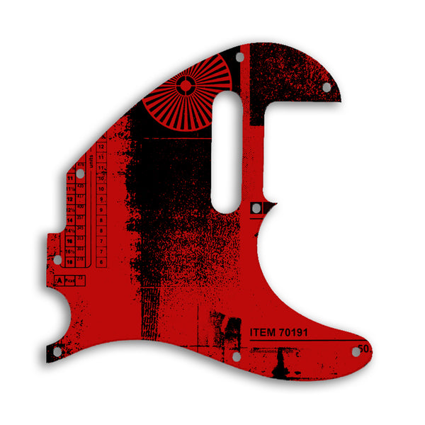 Fender TELECASTER ACOUSTASONIC Custom Pickguard Scratchplate ABSTRACT Design